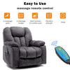 Electric Massage Recliner Chair Fabric Velvet Tub Armchair Fireside Living Room