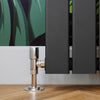 Anthracite Designer Radiator Flat Panel Horizontal Single Heating Rads 600 x 600