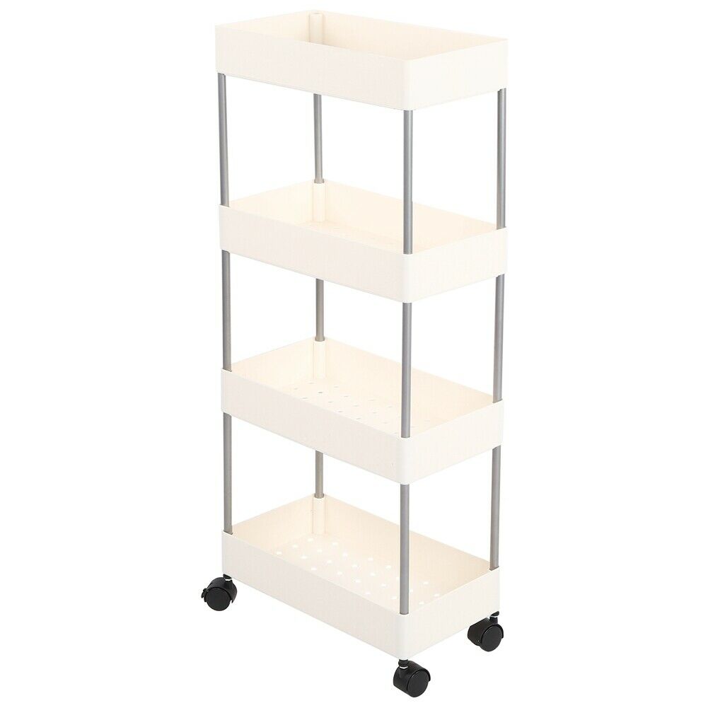 Slim Slide Out Kitchen Trolley Rack Holder Storage Shelf Organiser Mobile Stand