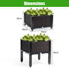 Set of 4 Raised Garden Bed Kits Elevated Flower Vegetable Herb Grow Planter Box