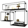 Wall Mounted Metal Wall Shelf Decorative Floating Shelves Bookshelf Record Hoder