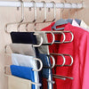 Clothes Pants Trouser Hanger,Multi Layer Storage Rack Closet Space Saver S Shape