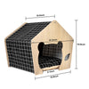 Pet Cat Dog Kennel Indoor Garden Kitten Bed House Shelter Look Through Window UK