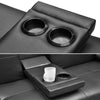 Faux Leather Sofa Bed 3 Seater Cup Holder Click Clack Recliner Settee Couch Sofa