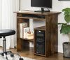 Small Desk with Shelves Keyboard Tray Computer Laptop Workstation Desktop Rustic