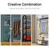 Industrial Vintage Metal Clothes Rail Dress Hanger Bar Open Wardrobe Shoe Shelf