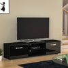 Black TV Unit Cabinet Stand LED Modern Furniture MDF Gloss Matte Entertainment