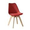 Jamie Dining Chair, Eiffel Inspired, Solid Wood ABS Plastic, Soft Padded Seat