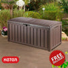 KETER GLENWOOD GARDEN STORAGE WOOD EFFECT HUGE 390 LTR