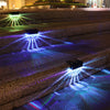 4PCS LED Solar Fence Lights Floor Decking for Outdoor Garden Path Warm White/RGB