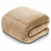 Plain Blanket Cuddle Cozy Winter Warm Fleece Travel Throw Single Double King