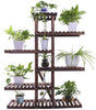Reinforced 52" Tall 6 Tier Wood Plant Stand Corner Shelf Garden Court Indoor Dec