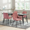 1/2 Dining Chairs Set Velvet Padded Seat Metal Legs Kitchen Chair Home Office
