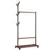 Rolling Clothes Rail Garment Dress Hanging Storage Shelf Display Stand Shoe Rack