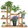 Wooden Flower Plant Pot Shelf Stand 5 Holder Garden Terrace Florist Display Rack