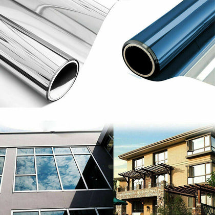 One Way Mirror Film Window Glass Sticker Tint UV Solar Insulate Reflect Privacy
