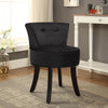 Velvet/Linen Dressing Table Stool Vanity Chair Bedroom Makeup Stool Seat Back