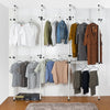 Telescopic Wardrobe Organiser Hanging Rail Clothes Rack Adjustable Storage