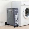 Narrow Slim Laundry Hamper Slide Out Trolley Basket Washing Clothes Storage Bag