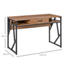 Industrial Computer Desk Office Laptop Pc Workstation Writing Study Table Drawer