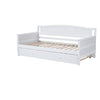 3ft Single Bed Wooden Day Bed Trundle Bed with Pull Out Trundle Guest Bed HT