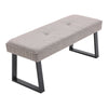 Luxury Padded Footstool Foot Rest Pouffe Metal Legs Dining Bench Shoes Stool