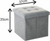 Ottoman Storage Box Large Folding Seat Bedroom Living Room Grey Black Beige