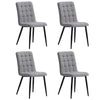 Set of 4 Dining Chairs Padded Seat Retro Metal Legs Office Kitchen Lounge Chair