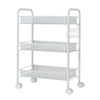 3 Tier Kitchen Handle Trolley Cart Storage Rack Tray Shelf Rolling Wheel