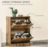 Industrial Shoe Cabinet Rustic Cupboard Unit Vintage Tall Hall Storage Shelves
