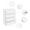 Modern White Chest of Drawers Bedside Table Cabinet w/4 Drawers Nightstand
