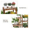 9 Tier Flower Rack Wood Plant Shelf Stand 13 Pots Bonsai Display Shelf Holder