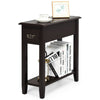2-Tier End Table Sofa Bedside Table Nightstand Home Office Bookcase W/ Drawer