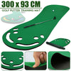 300cmx93cm Golf Practice Mat Putting Driving Range 3 Hole Indoor Training Ai