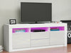 Modern 160cm TV Unit Cabinet Stand - Matt Body & High Gloss Doors RGB LED Lights