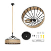 Vintage Retro Industrial Loft Hemp Rope Iron Pendant Ceiling Light Retro Lamp UK