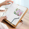 Bamboo Receipe Display Cook Book Stand Foldable Holder for Booksipads Rest