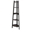5 Tier Ladder Corner Bookcase Shelving Storage Rack Display Organiser Black