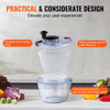 Glass Bowl Salad Spinner 4.75Qt Large Vegetable Dryer Washer BPA-Free