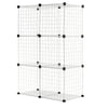 6/8 Cube Wire Grid Storage Shelf Rack DIY Bookcase Display Cabinet Shelving Unit