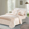 3 Piece Silk Satin Duvet Cover Crushed Velvet Quilt Bedding Set Double King Size