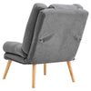 Upholstered Armchair Footstool Reclining Chair Bed Adjustable Backrest Chair