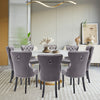 Velvet Dining Chair with Door Knocker Bedroom Dressing Accent Seat 1/2/4/6Chairs