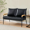 1/2/3 Seater Faux Leather Sofa Armchairs Couches Livingroom Black Brown Modern