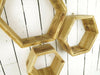 Set Of 3 Handmade Hexagon Shelves Wooden Shelves Made From Sustainable Pine Wood