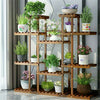 New XL-Large 17 Pots Wood Plant Stand House Office Use Flower Pots Planter Shelf