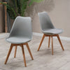 Dining Table and Chairs 4 6 Set Wooden legs Retro dining Room Chair Grey Kitchen