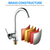 Kitchen Sink Mixer Taps Swivel Spout Single Lever Tap Mono Modern Chrome Faucet