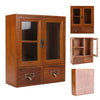 Retro Wall/Desktop Wooden Drawers Storage Cabinet Organiser Cosmetic Jewelry Box