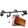 4 Tiers Industrial Iron Pipe Shelf Retro Wall Mounted Shelving with 4Pcs board